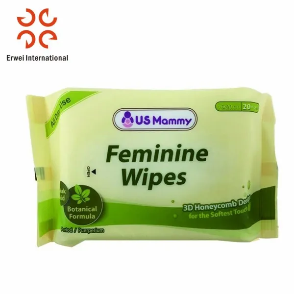 Flushable Female Wipes Ecofriendly Plant Based Natural Scent Feminine