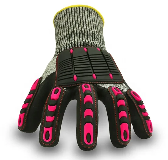 
EN388 4543 Cut Level 5 Anti Impact Resistant TPR Auto Mechanic Safety Work Construction Protective Gloves 