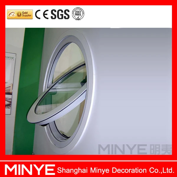 Waterproof Heat Insulation and New Design Circular Round Casement Glass windows with Design Window Grills