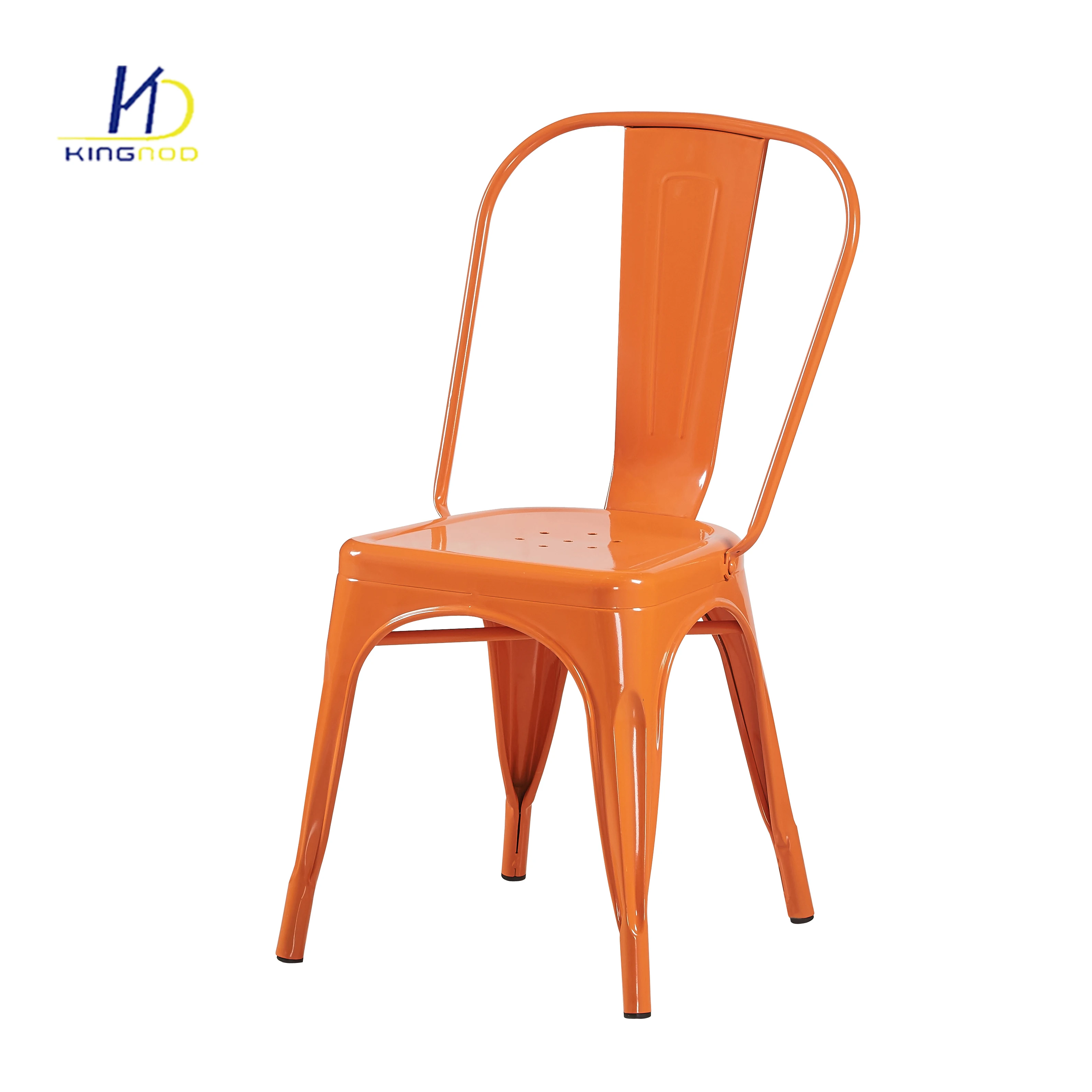 Современный металлический обеденный стул, дешевый сверхпрочный стул, Штабелируемый стул для кафе, винтажный металлический промышленный стальной стул