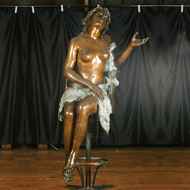 ♥️ブロンズ♥️女性像♥️ 彫刻 約88cm 18kg カスタム屋外黄銅彫刻ブロンズ巨乳ヌード女性像| Alibaba.com