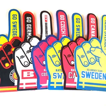 custom design promotion hand mitt cheering gloves finger eva foam hand