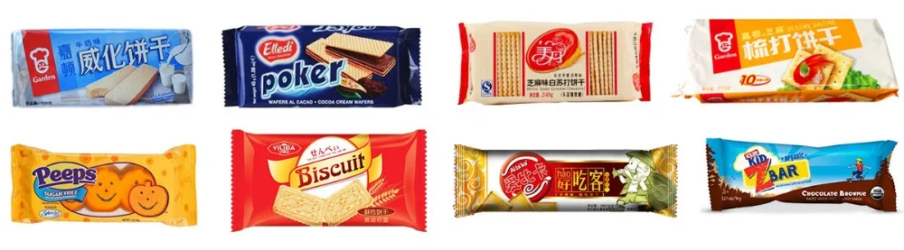 Профессиональная индивидуальная автоматическая упаковочная линия для подачи печенья