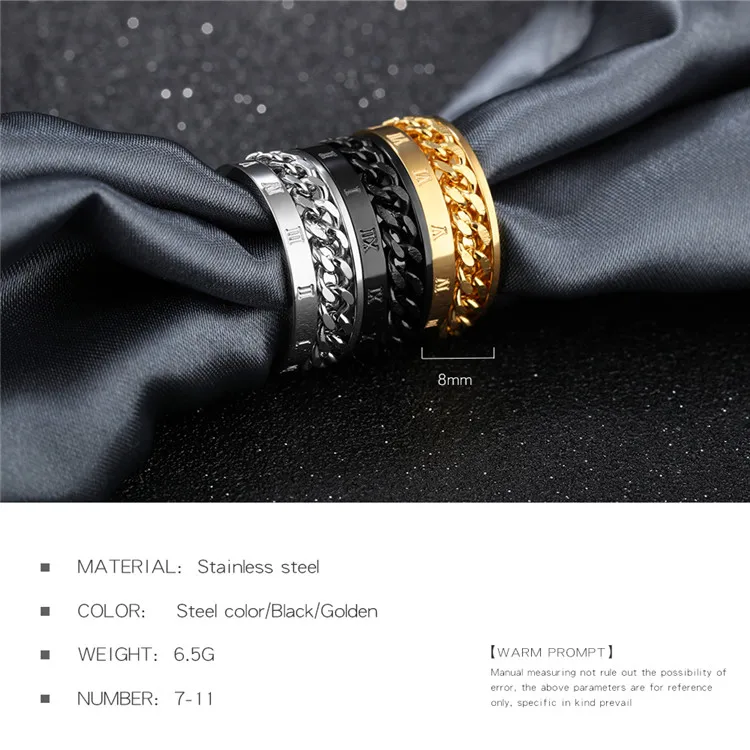 Latest Dubai Gold Ring Designs Woven Gold Ring Without Stones Stainless Steel Men Jewelry
