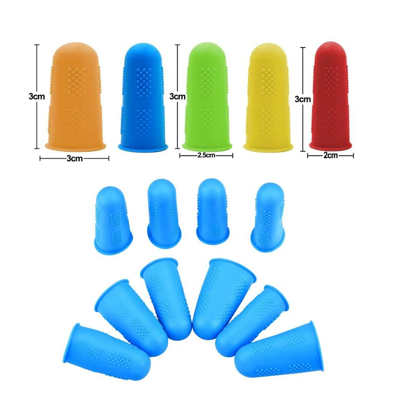 Hot Glue Gun Finger Caps Guitar Silicone Finger Protector Nonslip High