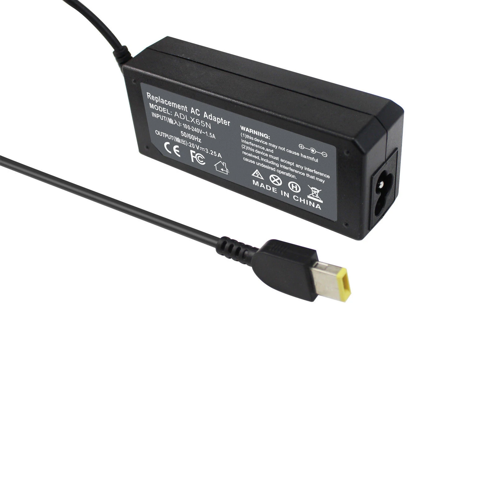 レノボ用 20V 3.25A 65W USB スクエアチップピン AC ラップトップ充電