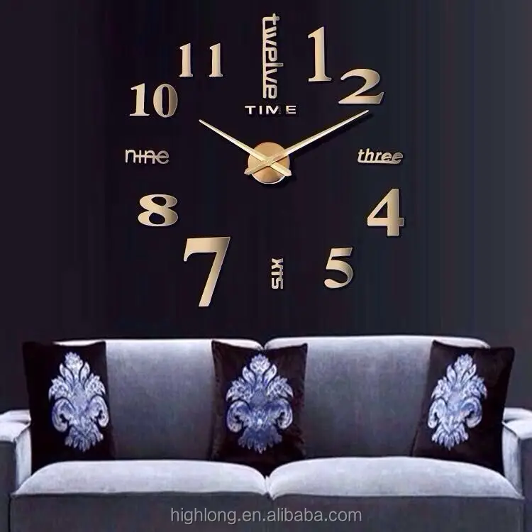 Orologio Da Parete 3D Fai Da Te - Design Moderno Adesivo, Movimento Silenzioso, Facile Installazione - Foto 9