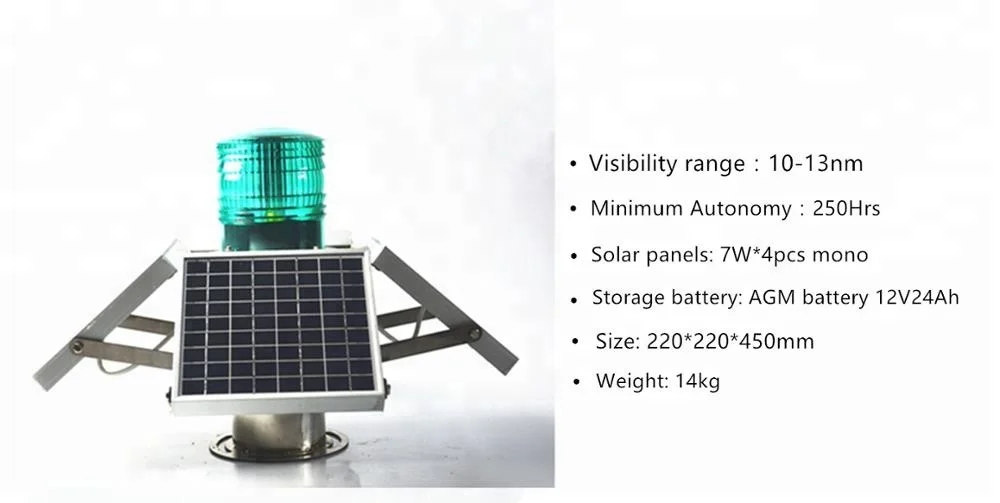 
 13NM видимая Солнечная светодиодная сигнальная лампа высокой мачты и башни  