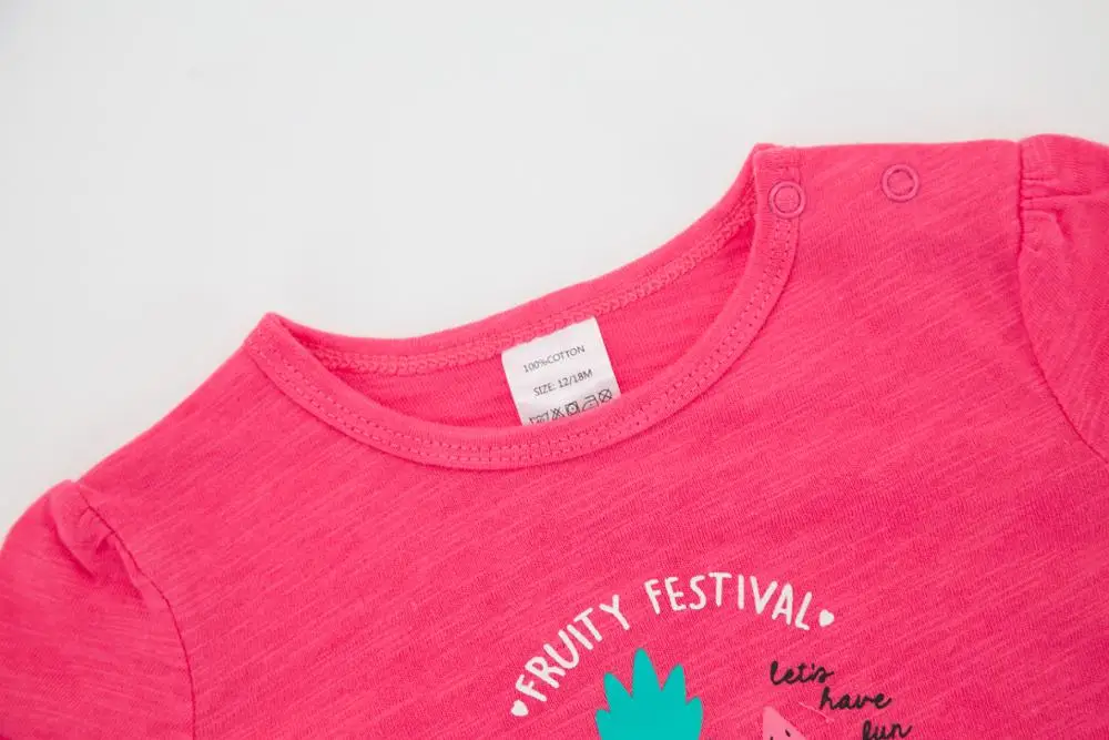 
Оптовая продажа, топы для маленьких девочек, летняя хлопковая одежда с коротким рукавом 