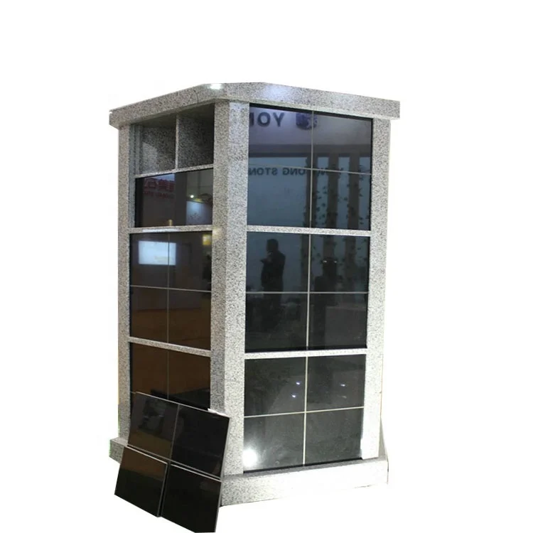 SH STONE Manufacture Custom Design Shanxi Black and G654 Stone Granite Columbarium Niche for Grave Decoration