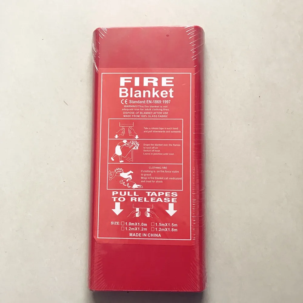 Fire Blanket Fiberglass Fire Emergency Blanket 1m X 1m Safety