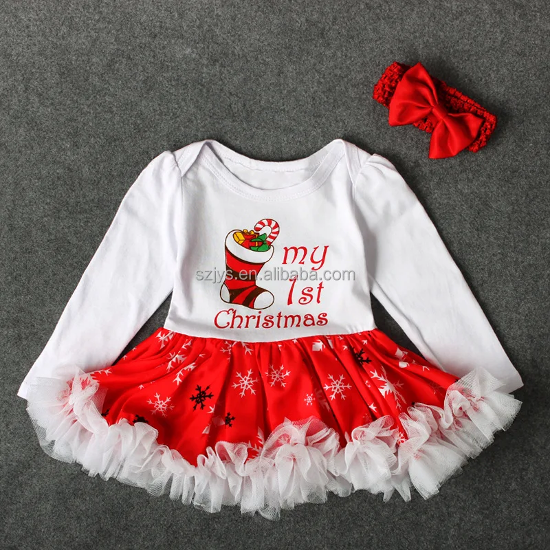 Рождественская одежда для маленьких девочек, бутиковое платье-пачка, дизайнерское детское платье