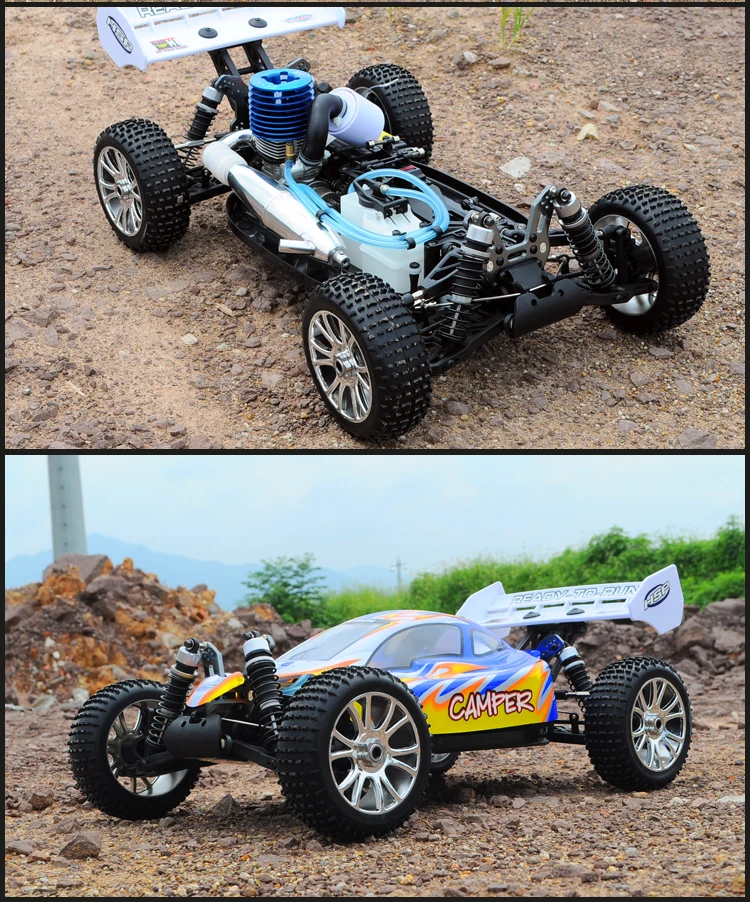 1/8th Gas Powered Remote Control Cyclone RC Car – 4WD, App