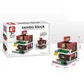 New Arrival Featured Buildings Assembling Building Blocks Toys For Children Mini Street View