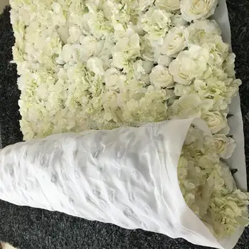 Rolling White Flower Wall for Wedding Stage Decoration