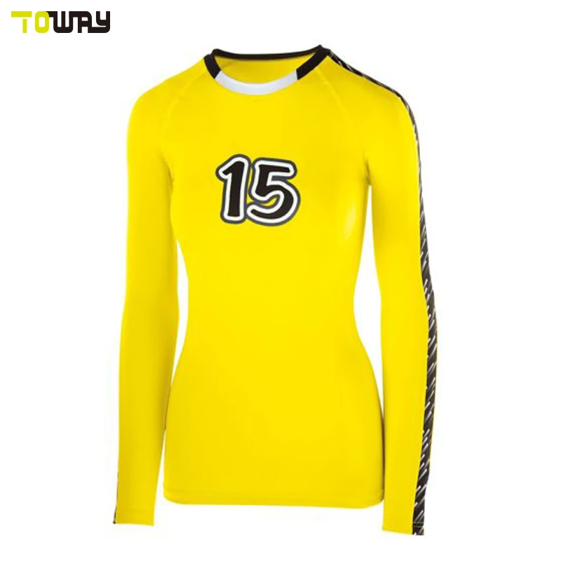 Long Sleeve Custom Printed Volleyball Jersey Design