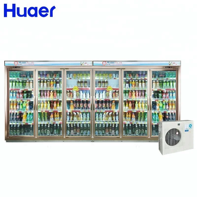 Convenience Store Beverage Cooler Refrigerator Upright Glass Door Chiller
