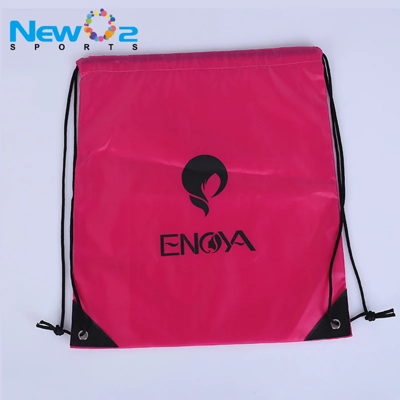 Promotional Custom Logo 210D Nylon Drawstring Bag