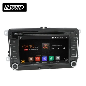 2din 7inch capacitive screen GPS navigator Radio Quad Core 16GB 1024*600 android car dvd for vw