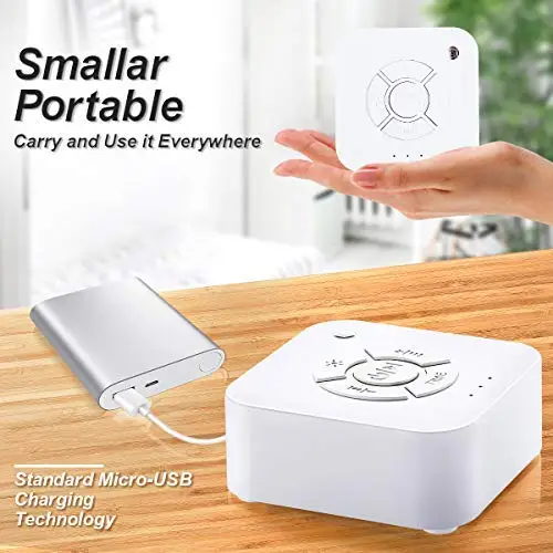 OEM with Soothing Night Light 9 Relaxing Nature Sounds Volume Control Portable Relax White Noise Sleeping Machine
