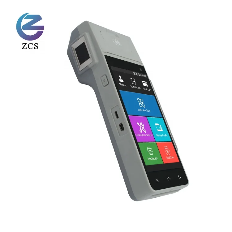 New Product ZCS Z90 Android POS PDA System with Printer Electronic Android Cash Register with Card Reader