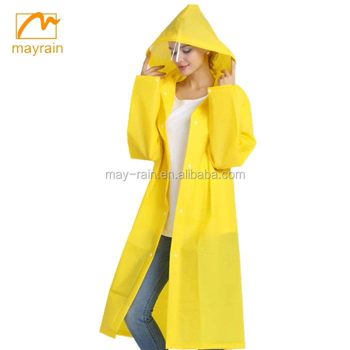 Custom Logo Outdoor Eva Rain Coat Plastic Raincoats Buy 100