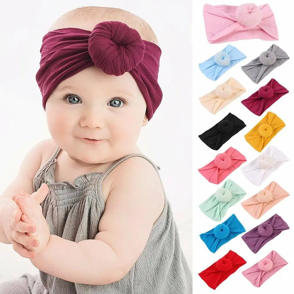 Cute Kids Baby Girl Toddler Turban Knot Headband Hair Band Headwear Accessory LE