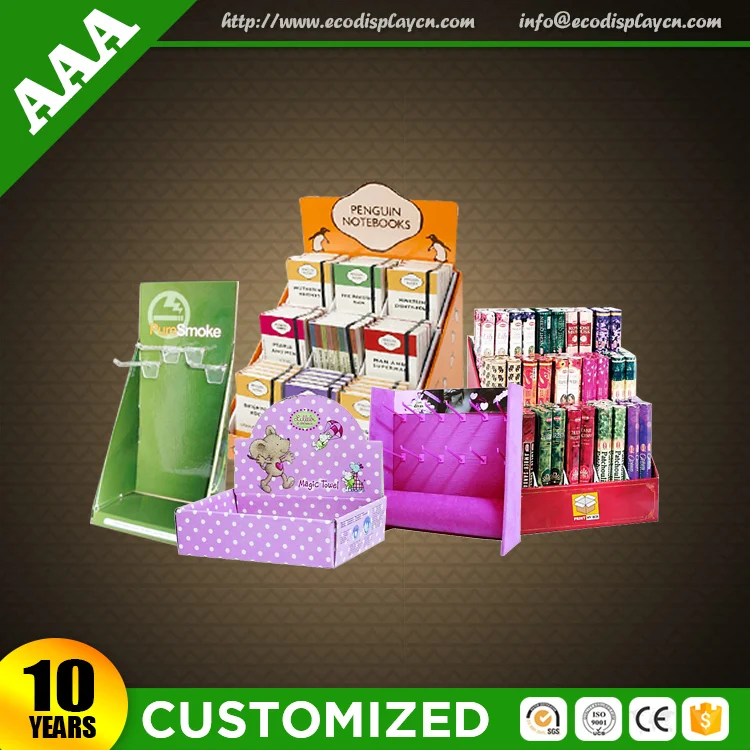 Promotional Pocket Cardboard Counter Display Box for Greeting Cards