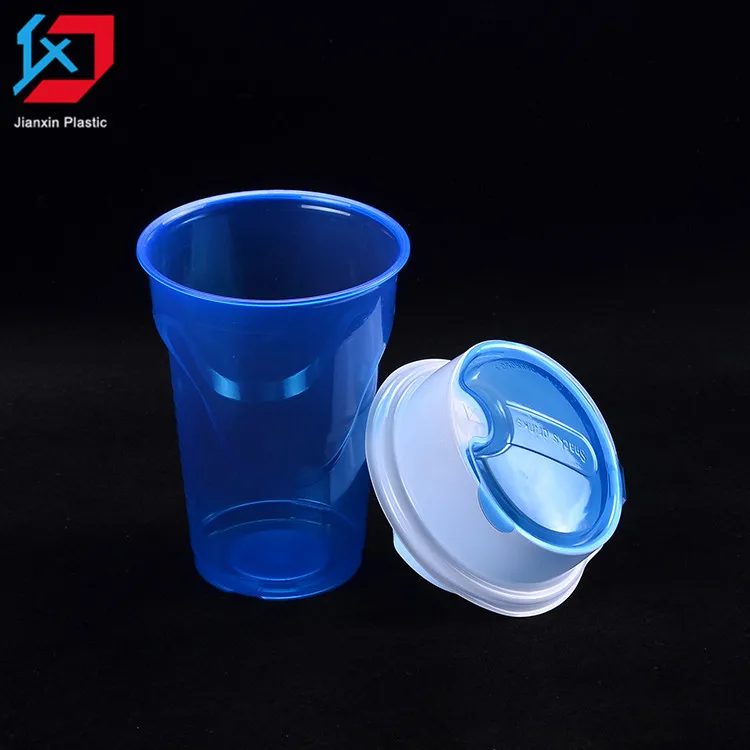 Заводской новый стиль заказной pp пластик забрать закуски и напитки чашка с плоской крышкой