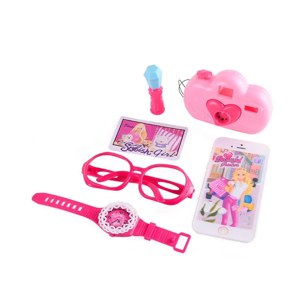 Детские красивые игрушки, красивая сумочка с часами для телефона, комплект игрушек для девочек