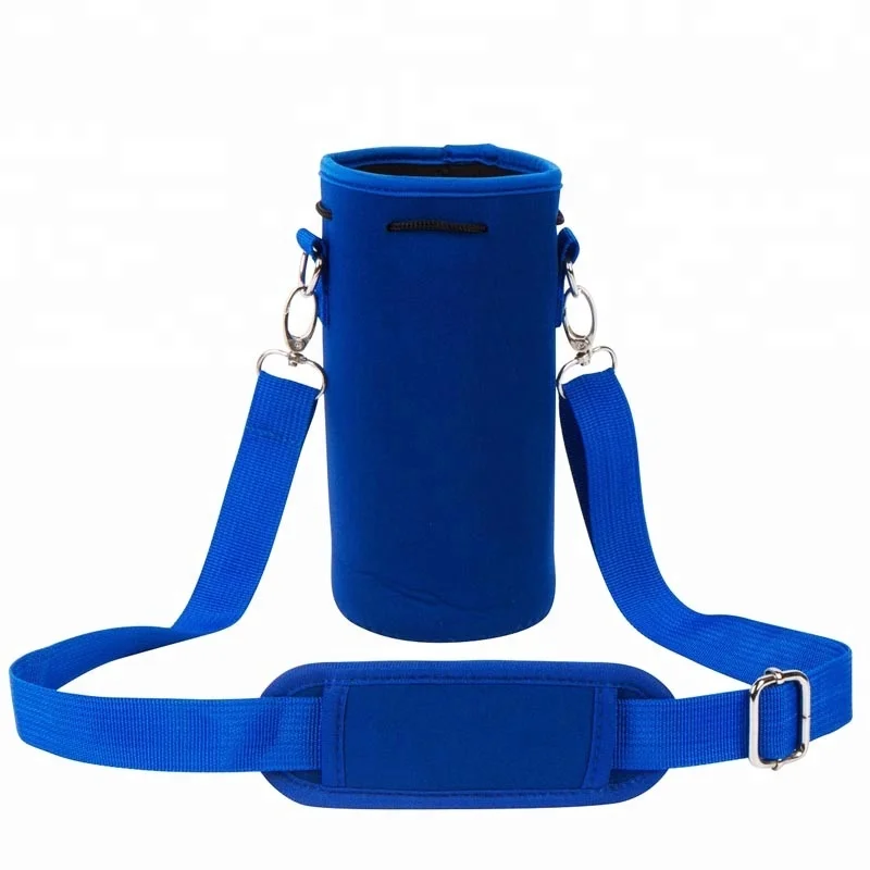 Custom Designed Neoprene Shoulder Carry Pouch for Water Bottles Cup Covers