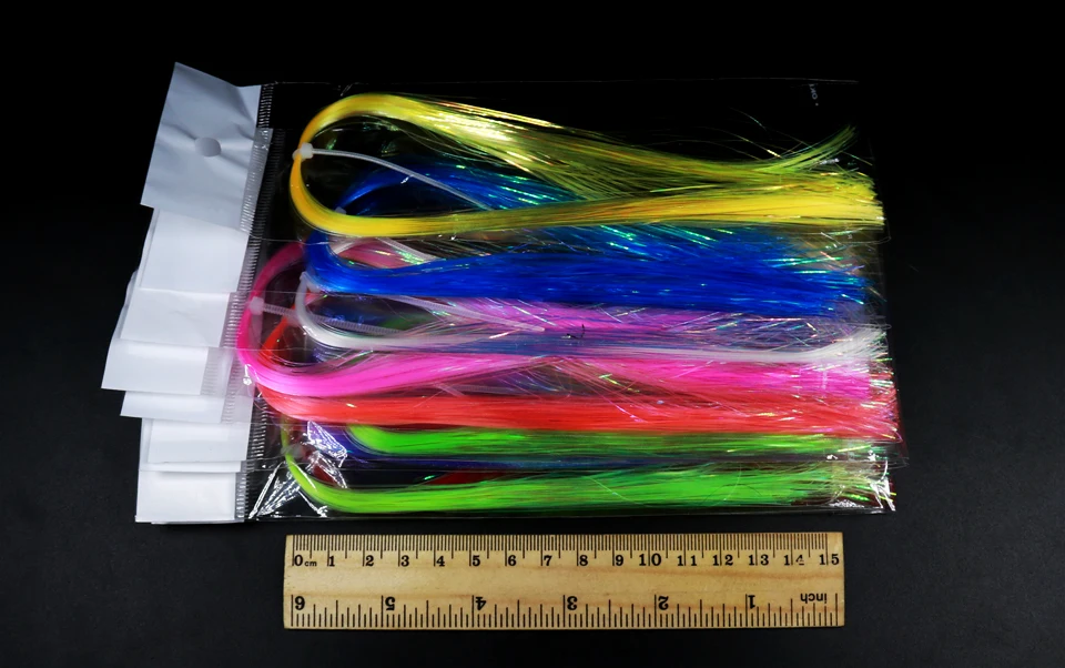 1/50" Uv Ice Wing Flashabou Streamer Pike Salmon Fly Tying Material
