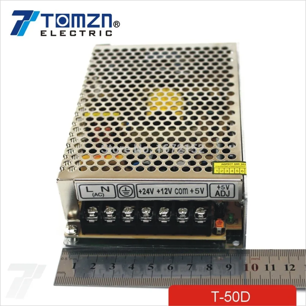 T 50W D Triple Output 5V 12V 24V Switching Power Supply Smps AC to DC