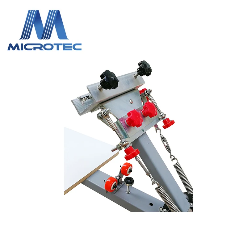 4色4ステーションシルクスクリーン印刷マニュアルテキスタイル