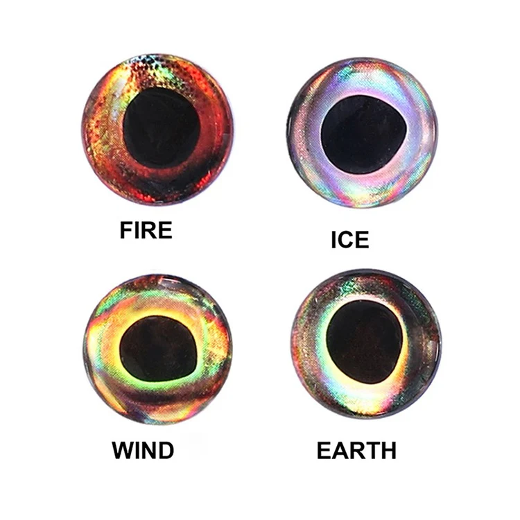 Fire Ice Wind Earth Diy Fly Tying Fish Eye Holographic Jig Eyes
