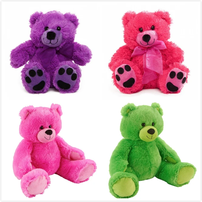 ALL Kinds of Colors Plush Bright Animal Toys Brightly Colorful Teddy Bear Toys