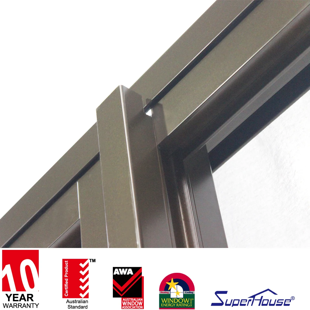 Australia Standard AS2047 high level air tight heavy duty sliding double glass door