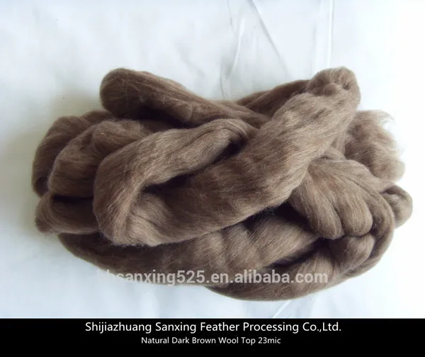 23 мкм натурального растительного дубления шерсти лучших ровинг волокна спиннинг валяния