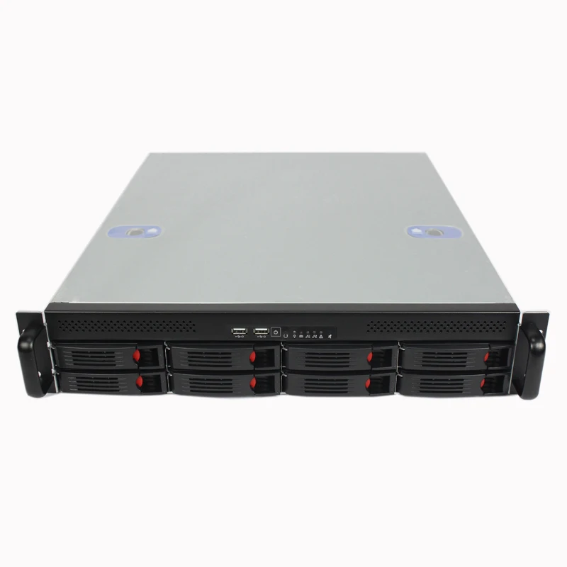 Hot Swap 8bay Storage Server Case 2u 550mm Depth Server Chassis ATX Case With Redundant PSU Support