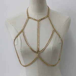 Unisex Gold Thick Body Chain Fashionable Belly Jewelry for Parties Weddings Gifts Brass Metal Material Top Pick for Girls Guys