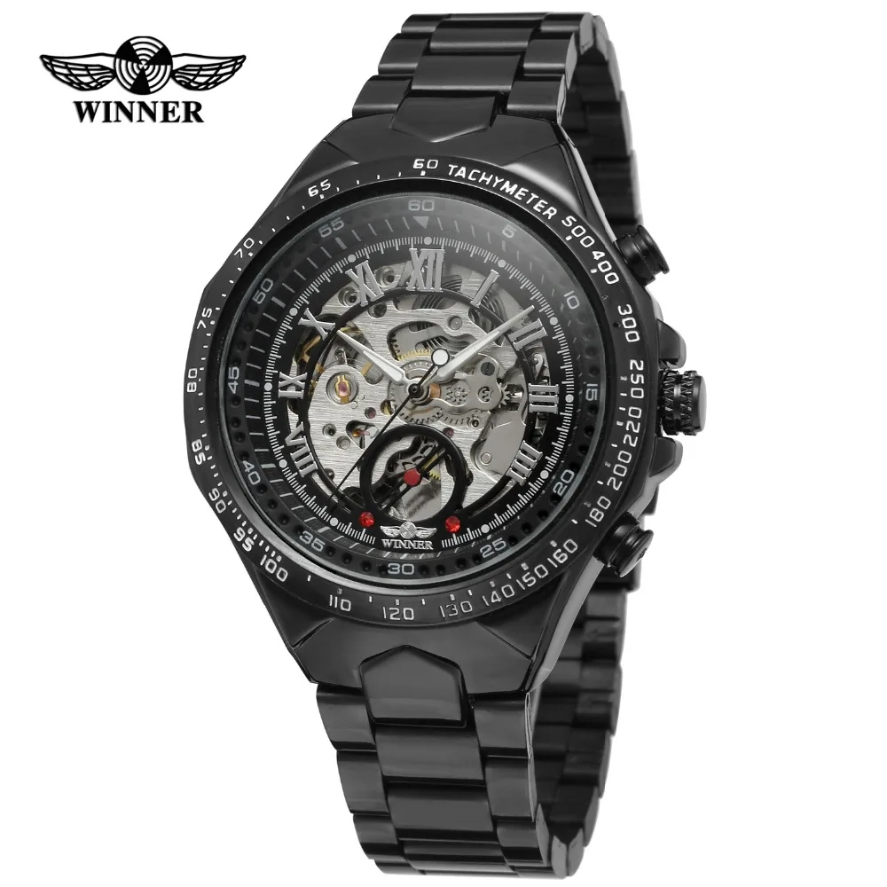 Winner Luxury Gold Black Automatic Men's Watch