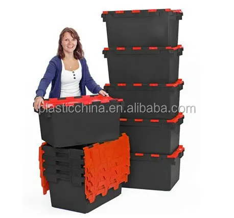 
60 л HDPE пластиковый ящик для логистики с крышкой 