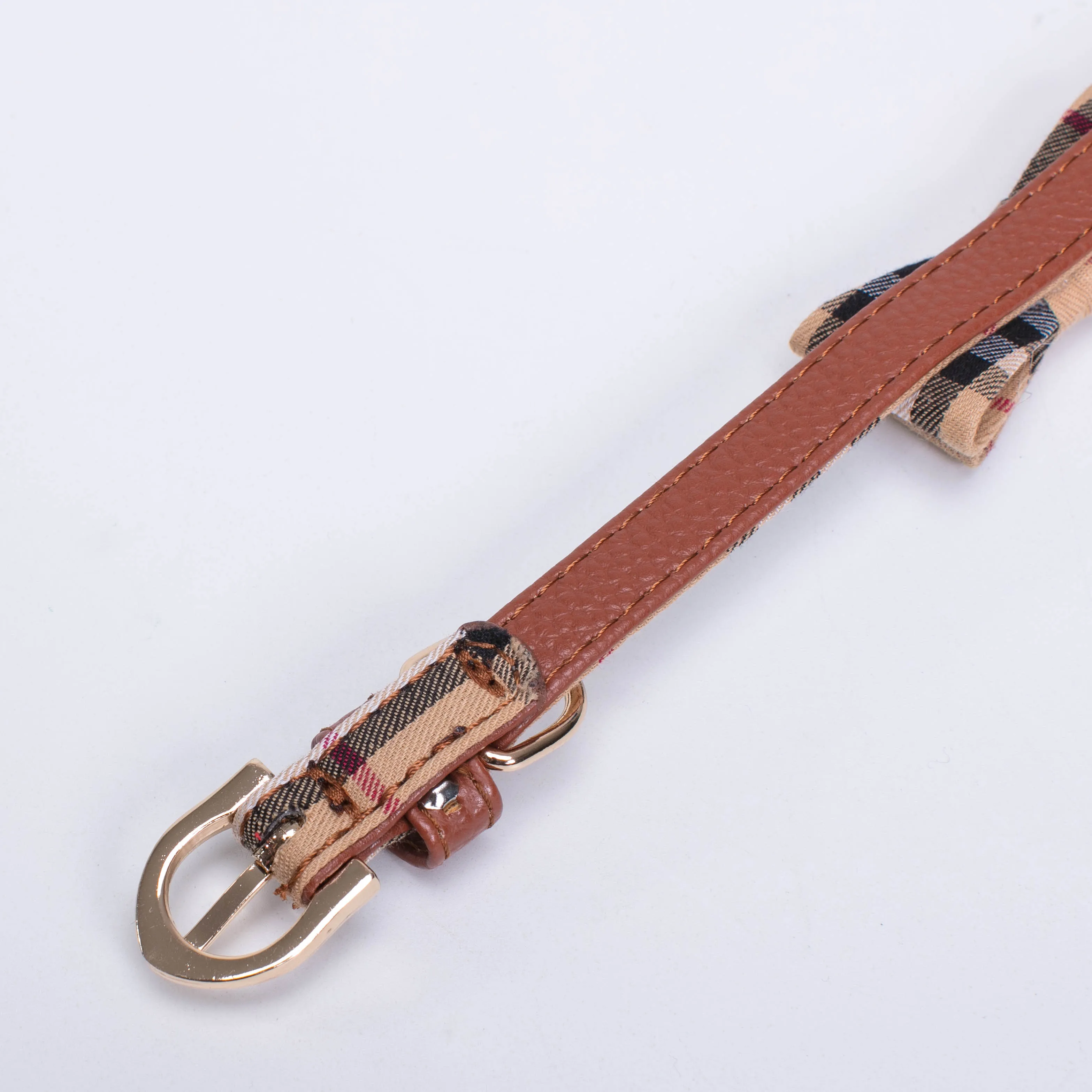 Оптовая продажа кожаный плед галстук бабочка собака ошейник