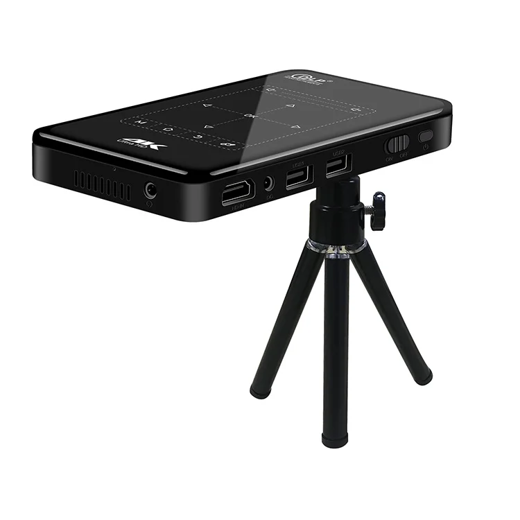 P09 Mini projecteur intelligent portable 4K Ultra HD DLP avec télécommande  infrarouge, Amlogic S905X 4-Core