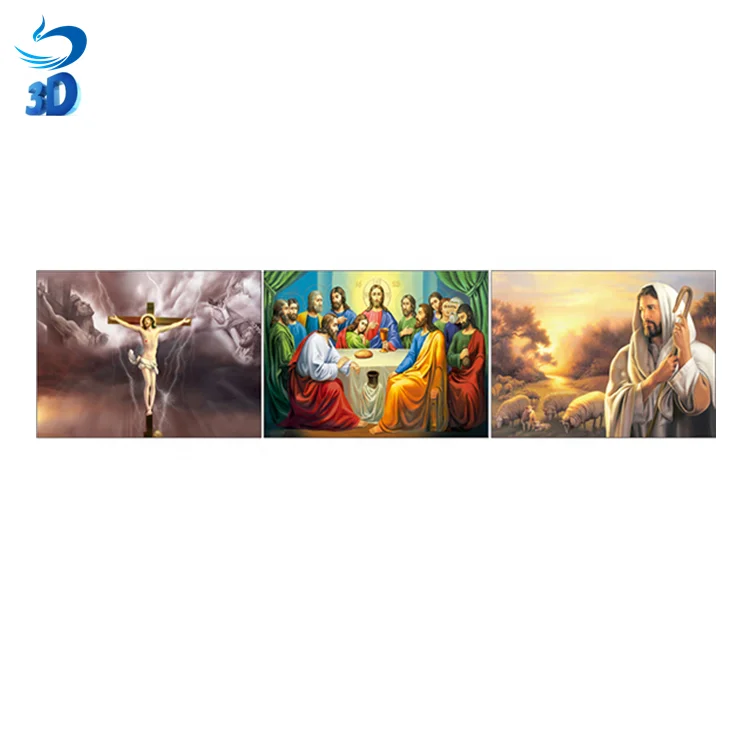 Unique Jesus Christ 3D Effect Pictures Flip 3d Lenticular Poster for Christian