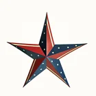 Manufacturer Metal Customized Decorative Hanging Star Patriot Medal RELIGIOUS Holiday Decoration &amp; Gift IRON Patriotism Painted