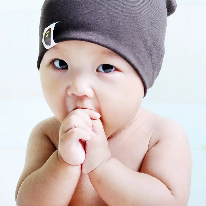 
 Высококачественные детские шапки из 100% хлопка, шапка для новорожденных пустого цвета  