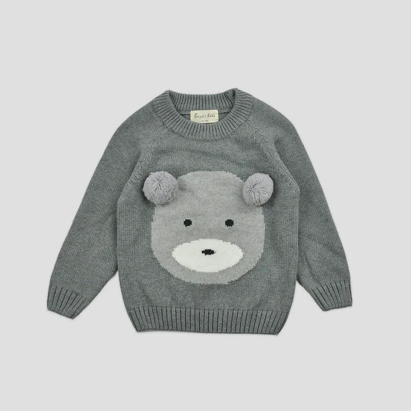 2017 новая осенняя одежда для новорожденных высокого качества с рисунком медведя шерстяной свитер дизайн