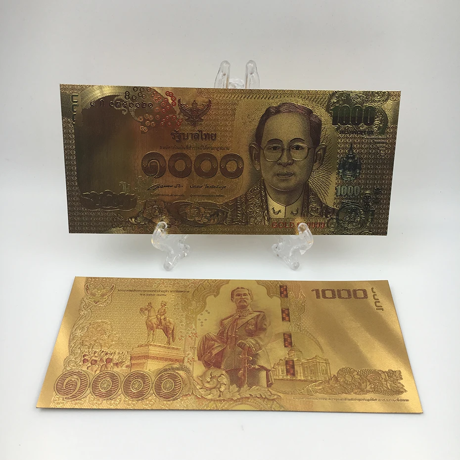 1000 泰铢彩色泰国 24k 金箔钞票为家庭装饰礼品和商务纪念品礼品与丙烯酸相框| Alibaba.com