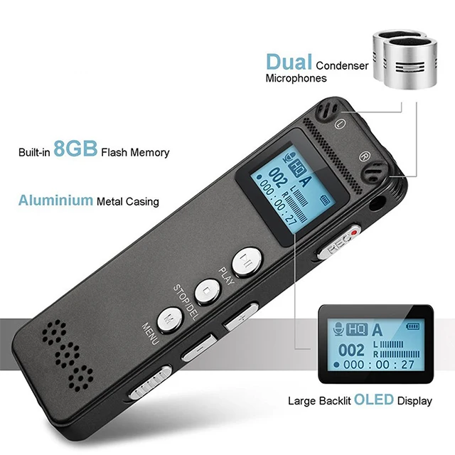 8gb 80 Hours Digital Voice Recorder Buy Voice Recorder,Digital Voice
